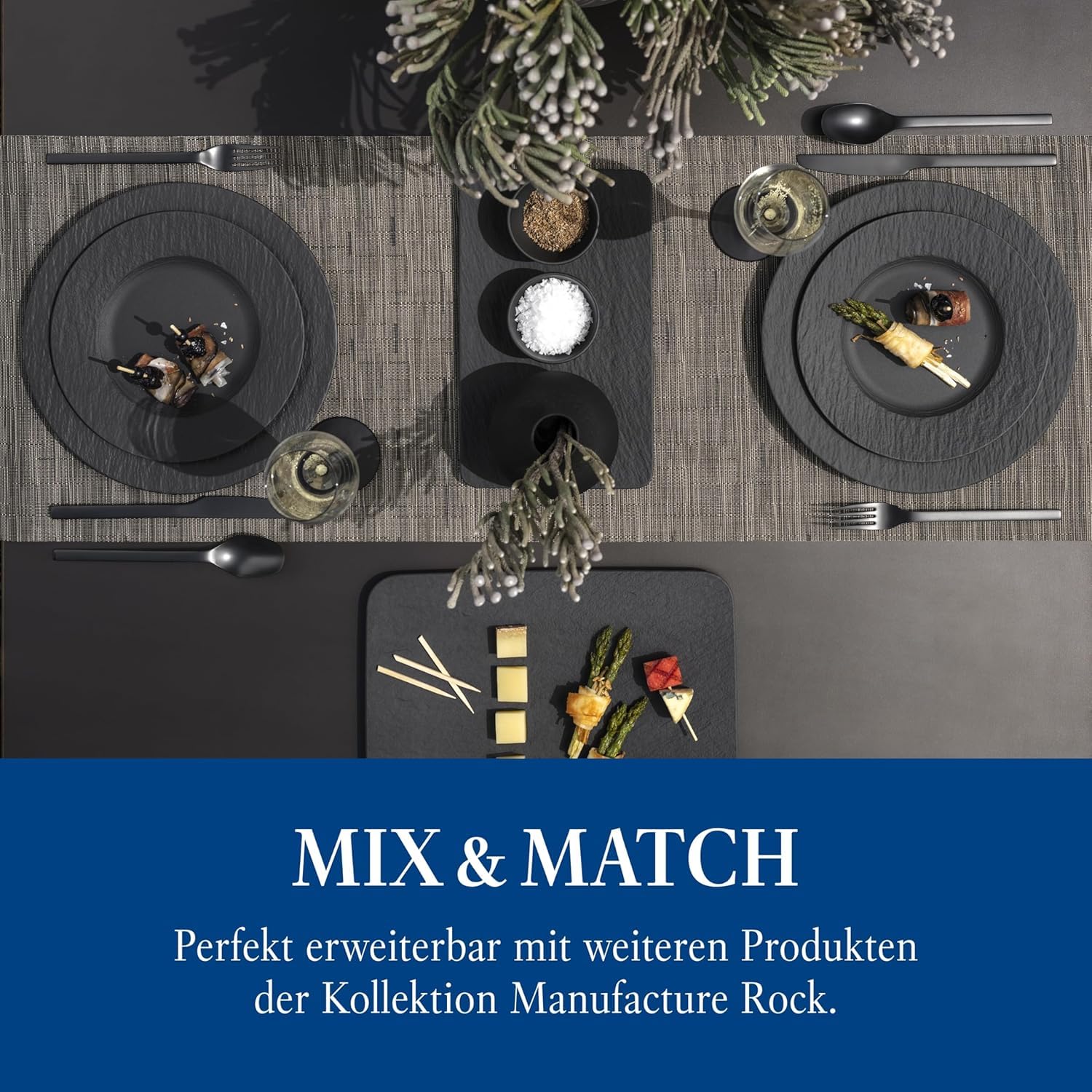 Amazon.co.jp: Villeroy & Boch Manufacture ロックディナープレート